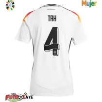 Camiseta Alemania Jonathan Tah #4 Primera Equipación para mujer Eurocopa 2024 manga corta